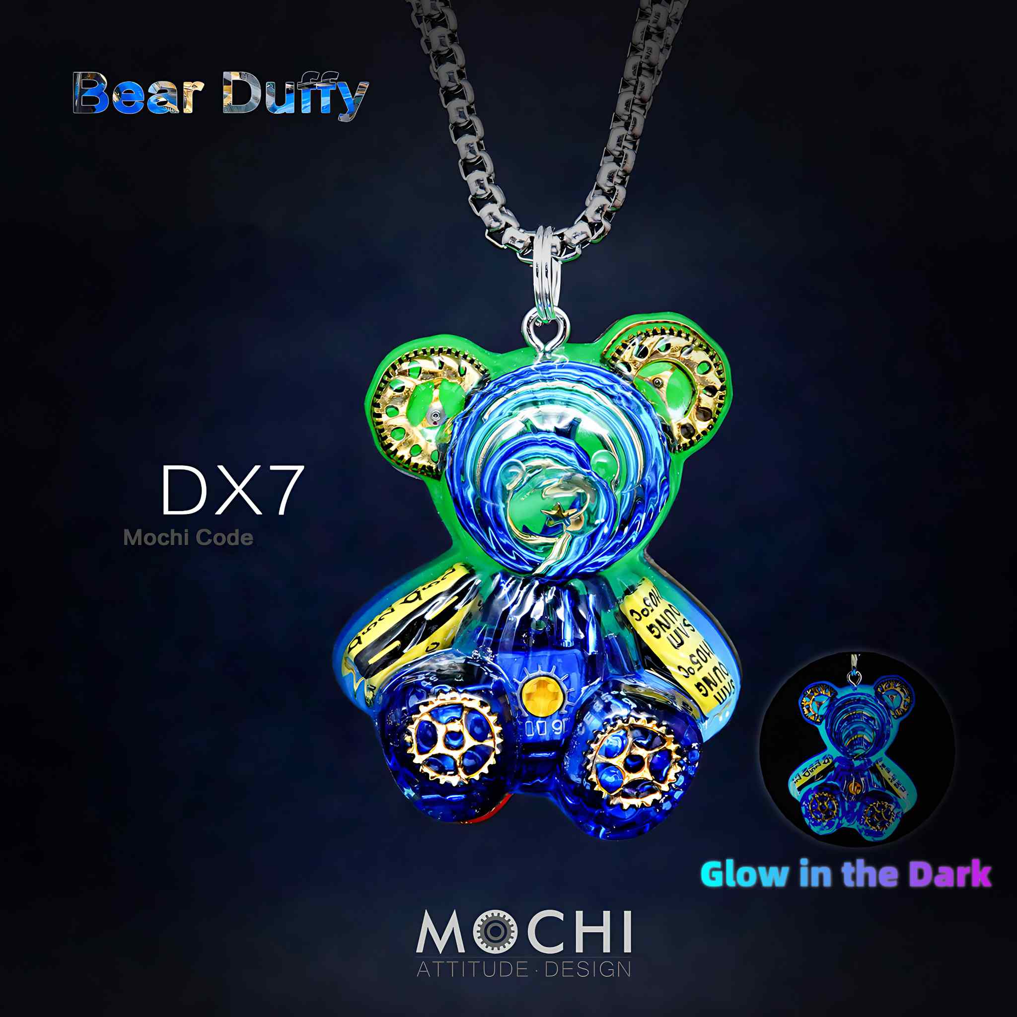 Bear Duffy - Cyberpunk Pendant & Chains | Mochipunk