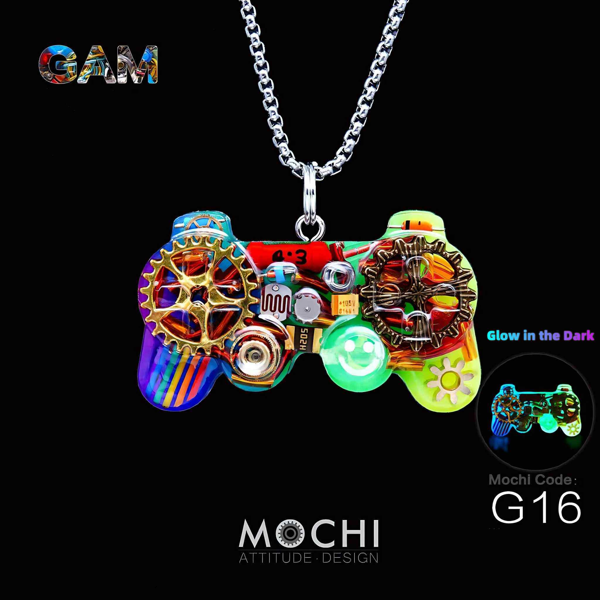 Game Handle - Cyberpunk Pendant & Chains | Mochipunk