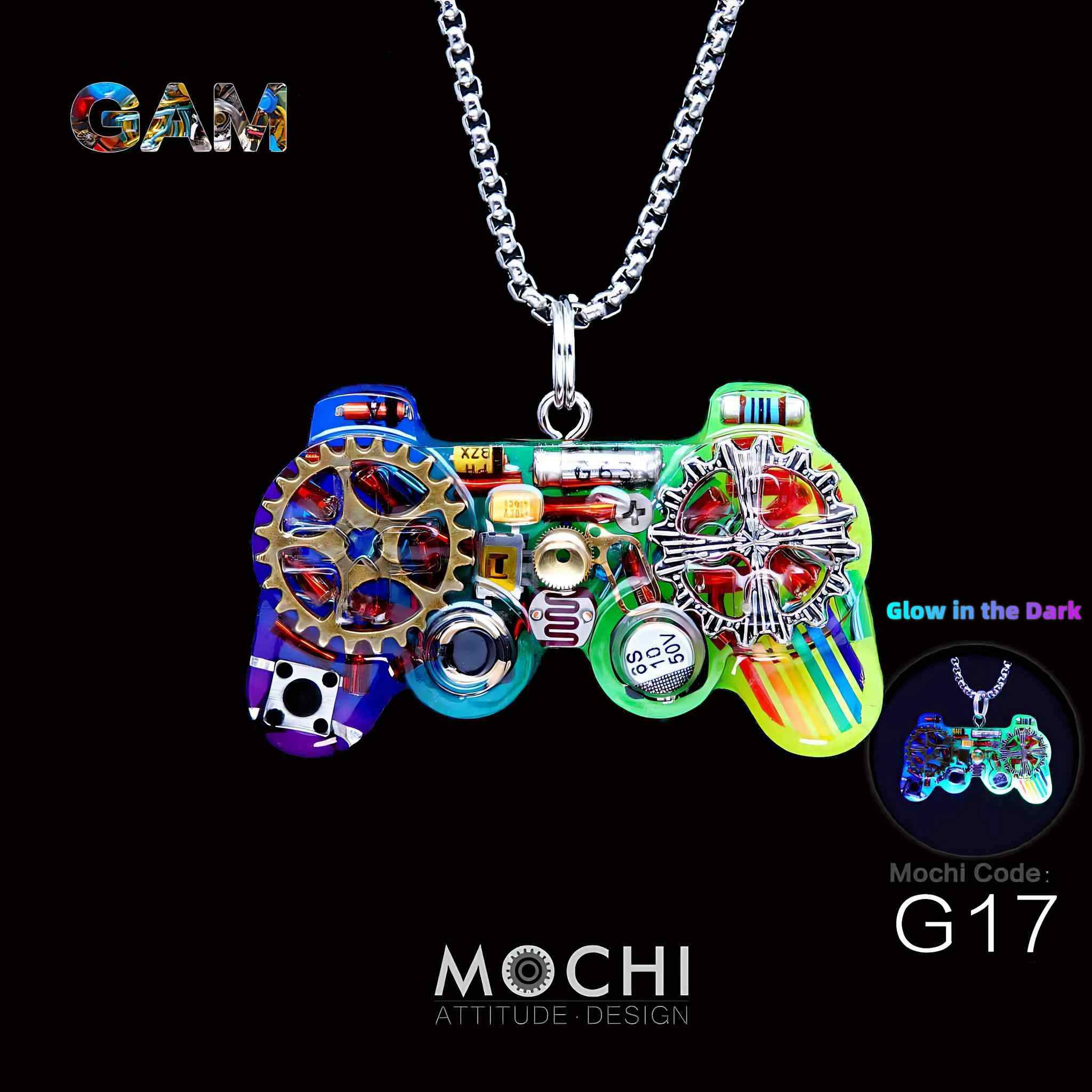 Game Handle - Cyberpunk Pendant & Chains | Mochipunk
